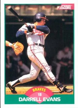 1989 Score Rookie & Traded Darrell Evans #65T card image