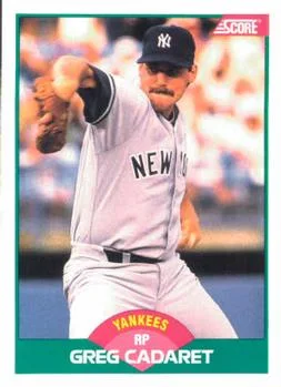 1989 Score Rookie & Traded Greg Cadaret #69T card image