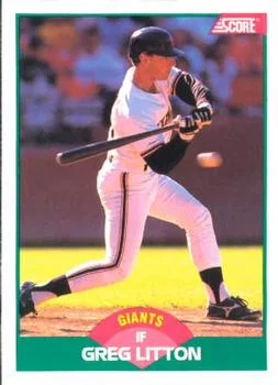 1989 Score Rookie & Traded Greg Litton #86T card image