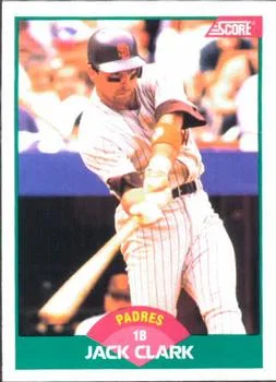 1989 Score Rookie & Traded Jack Clark #3T card image