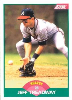 1989 Score Rookie & Traded Jeff Treadway #18T card image
