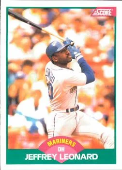 1989 Score Rookie & Traded Jeffrey Leonard #7T card image