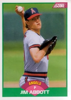 1989 Score Rookie & Traded Jim Abbott #88T card image