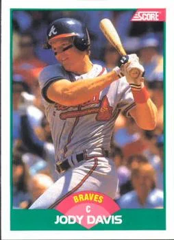 1989 Score Rookie & Traded Jody Davis #64T card image