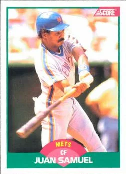 1989 Score Rookie & Traded Juan Samuel #21T card image