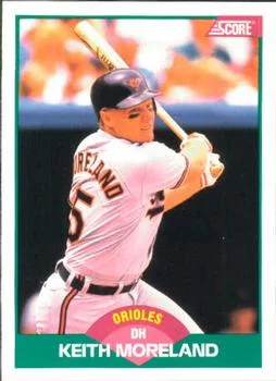 1989 Score Rookie & Traded Keith Moreland #29T card image