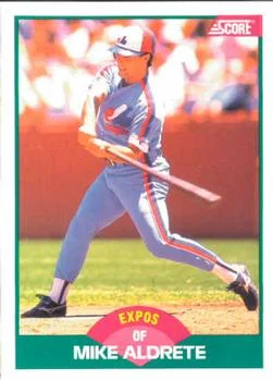 1989 Score Rookie & Traded Mike Aldrete #68T card image