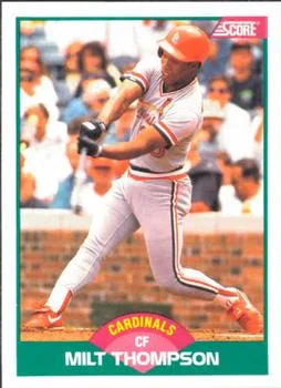 1989 Score Rookie & Traded Milt Thompson #45T card image