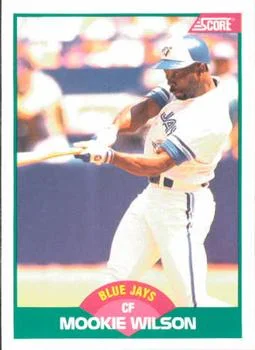 1989 Score Rookie & Traded Mookie Wilson #16T card image