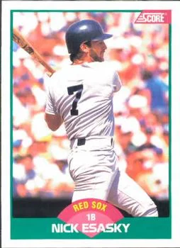 1989 Score Rookie & Traded Nick Esasky #37T card image