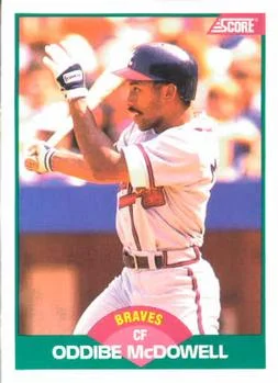 1989 Score Rookie & Traded Oddibe McDowell #72T card image
