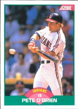 1989 Score Rookie & Traded Pete O'Brien #6T card image