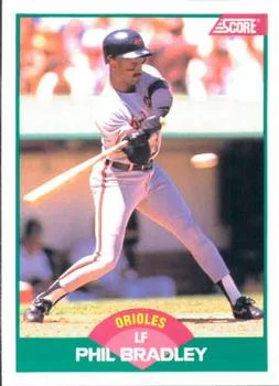 1989 Score Rookie & Traded Phil Bradley #44T card image
