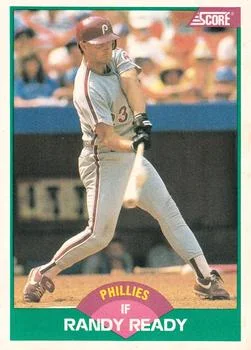 1989 Score Rookie & Traded Randy Ready #60T card image