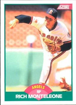 1989 Score Rookie & Traded Rich Monteleone #92T card image