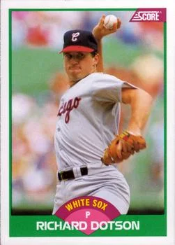1989 Score Rookie & Traded Richard Dotson #80T card image