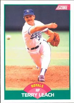 1989 Score Rookie & Traded Terry Leach #24T card image
