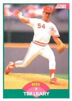 1989 Score Rookie & Traded Tim Leary #52T card image