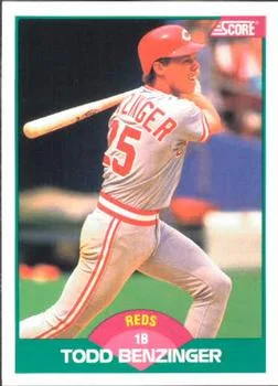 1989 Score Rookie & Traded Todd Benzinger #15T card image