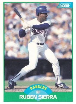 1989 Score Ruben Sierra #43 card image