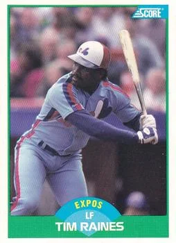 1989 Score Tim Raines #40 card image