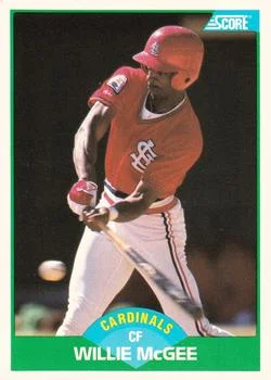 1989 Score Willie McGee #88 card image