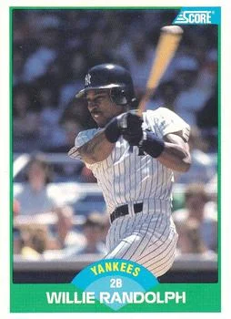 1989 Score Willie Randolph #45 card image
