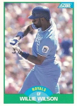 1989 Score Willie Wilson #28 card image
