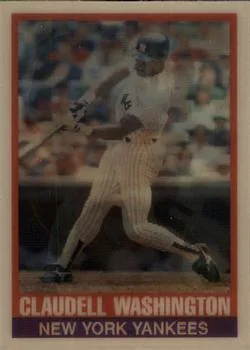 1989 Sportflics Claudell Washington #75 card image