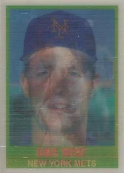 1989 Sportflics Dave West UERUER: Career stats list no wins and 1 CG #45 card image