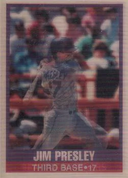 1989 Sportflics Jim Presley #7 card image