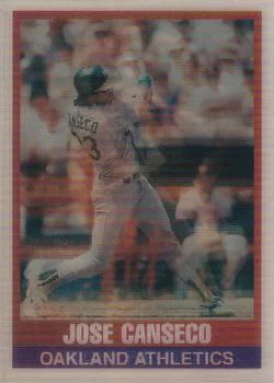 1989 Sportflics Jose Canseco #1 card image