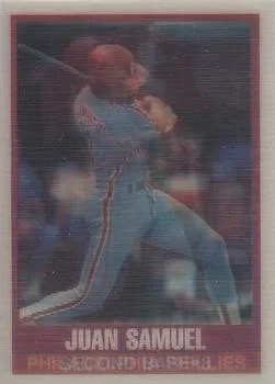 1989 Sportflics Juan Samuel #17 card image