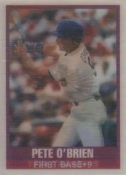 1989 Sportflics Pete O'Brien #8 card image