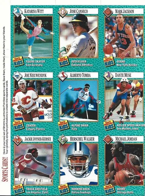 1989 Sports Illustrated for Kids Michael Jordan Panels #10-18 card image