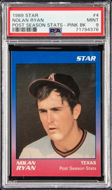 1989 Star Post Season Stats Nolan Ryan, Pink Back #4 card image