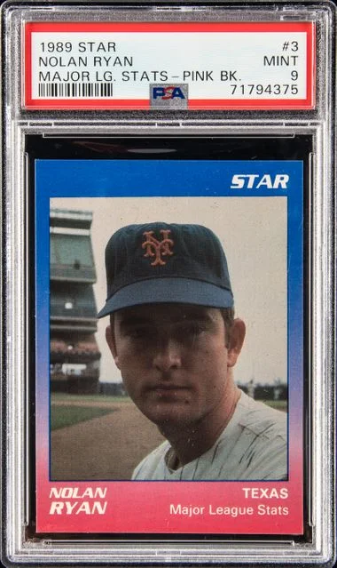 1989 Star Ryan Major Lg. Stats-Pink Bk. Nolan Ryan #3 card image