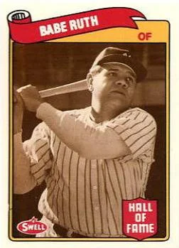 1989 Swell Baseball Greats Babe Ruth #1 card image