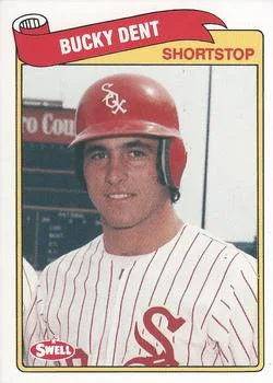 1989 Swell Baseball Greats Bucky Dent #72 card image
