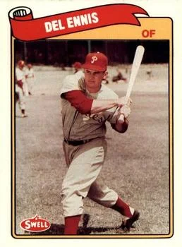 1989 Swell Baseball Greats Del Ennis #19 card image