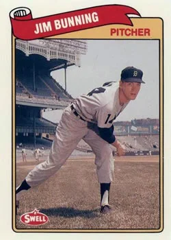 1989 Swell Baseball Greats Jim Bunning #7 card image