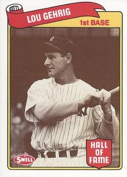 1989 Swell Baseball Greats Lou Gehrig #25 card image