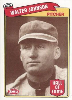 1989 Swell Baseball Greats Walter Johnson #3 card image