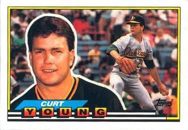 1989 Topps Big Curt Young #254 card image