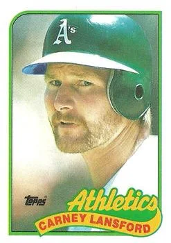 1989 Topps Carney Lansford #47 card image
