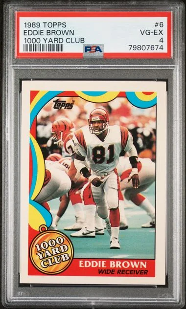 1989 Topps Eddie Brown 1000 Yard Club #6 card image