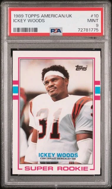 1989 Topps Ickey Woods American/UK #10 card image