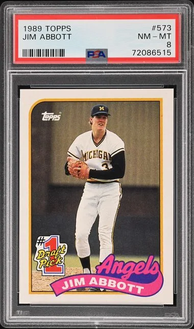 1989 Topps Jim Abbott #573 card image