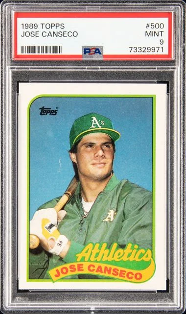 1989 Topps Jose Canseco #500 card image