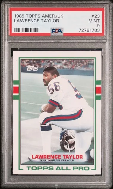 1989 Topps Lawrence Taylor American/UK #23 card image